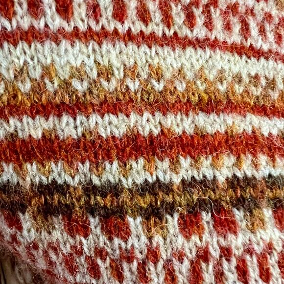 Telluride Clothing Co Nordic Fair Isle Wool Cardigan Sweater European Cottage L - Picture 4 of 8